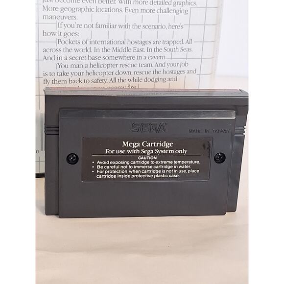 Choplifter Sega Master System Mega Cartridge CIB Complete w Manual Insert - Picture 5 of 6